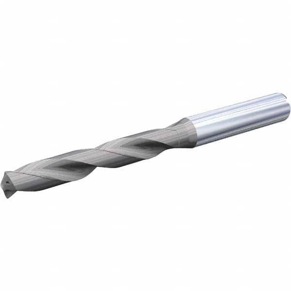 Kennametal - 9/16" 140° Spiral Flute Solid Carbide Taper Length Drill Bit - Exact Tool & Supply