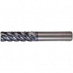Kennametal - 3/8" Diam 6 Flute Solid Carbide 0.03" Corner Radius End Mill - Exact Tool & Supply