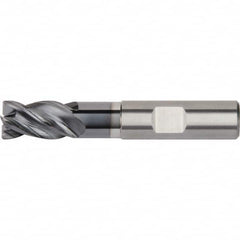 Kennametal - 1/2" Diam 4 Flute Solid Carbide 0.09" Corner Radius End Mill - Exact Tool & Supply