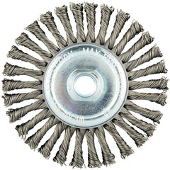 Norton - 4-1/2" OD, 5/8-11 Arbor Hole, Stringer Bead Carbon Wheel Brush - Exact Tool & Supply