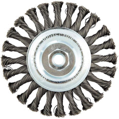 Norton - 6" OD, 5/8-11 Arbor Hole, Knotted Carbon Wheel Brush - Exact Tool & Supply