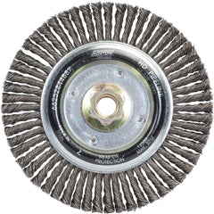 Norton - 6" OD, 5/8-11 Arbor Hole, Stringer Bead Carbon Wheel Brush - Exact Tool & Supply