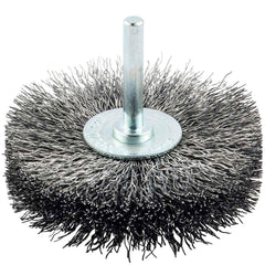 Norton - 3" OD, Crimped Carbon Wheel Brush - Exact Tool & Supply