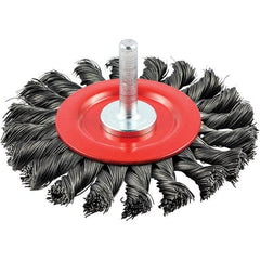 Norton - 3" OD, Knotted Carbon Wheel Brush - Exact Tool & Supply