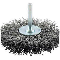 Norton - 3" OD, Crimped Carbon Wheel Brush - Exact Tool & Supply