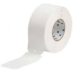 Brady - Labels, Ribbons & Tapes Type: Die-Cut Tags for Printers Color: White - Exact Tool & Supply
