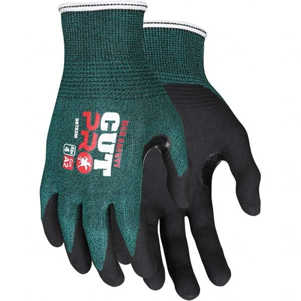 MCR Safety - Size XS, ANSI Cut Lvl A2, Puncture Lvl 3, Abrasion Lvl 5, Nitrile Coated Cut Resistant Gloves - Exact Tool & Supply