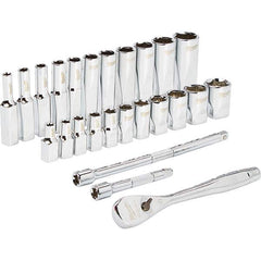 Milwaukee Tool - Socket Sets Measurement Type: SAE Drive Size: 1/4 - Exact Tool & Supply