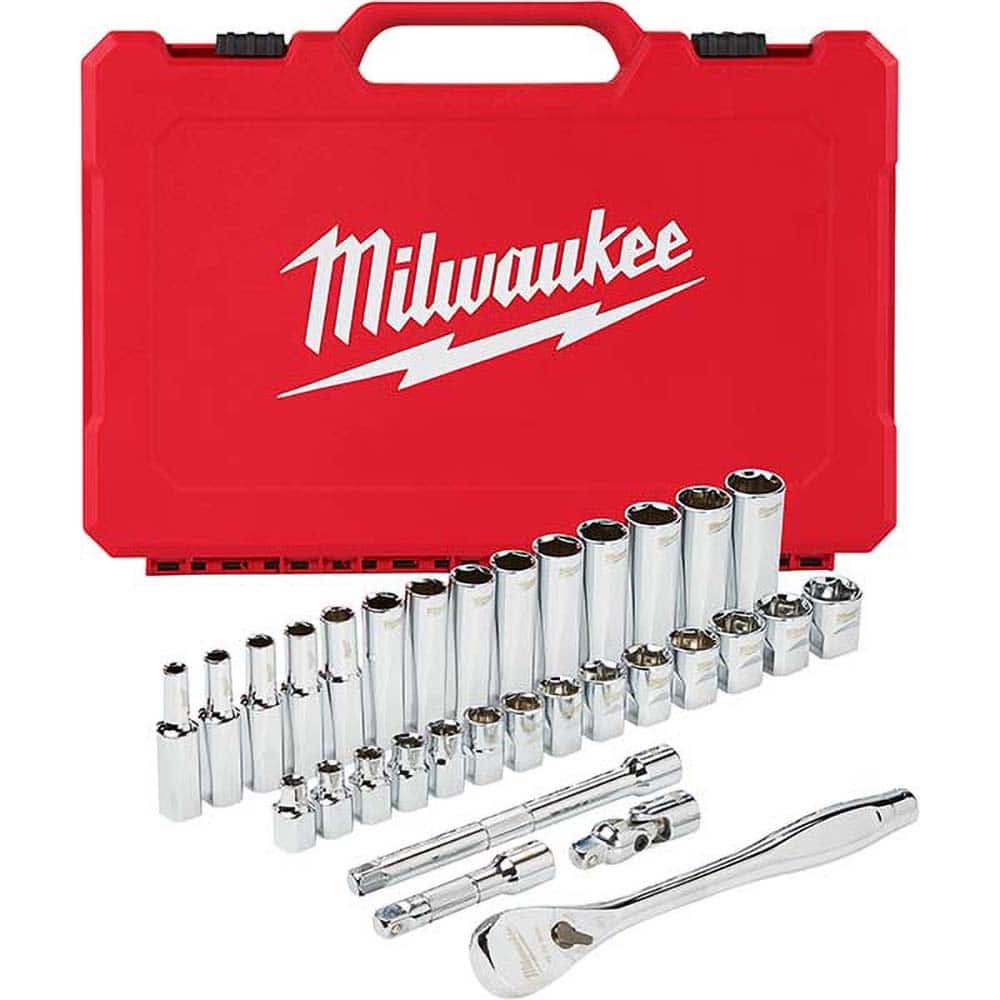 Milwaukee Tool - Socket Sets Measurement Type: Metric Drive Size: 3/8 - Exact Tool & Supply