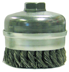 4" Diameter - Banded Knot Steel Wire Cup Wheel - Exact Tool & Supply