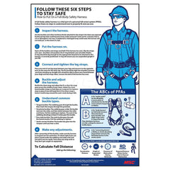 Training & Safety Awareness Posters; Training Program Title: Fall Protection; Message: Fall Protection; Language: English; Height (Inch): 18; Width (Inch): 12