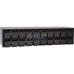 Platt & LaBonia - Stacking Bins; Type: Stacking Bins ; Width (Inch): 40 ; Height (Inch): 9-5/16 ; Bin Material: Plastic ; Bin Color: Red ; Features: Includes (10) Small & (5) Large Black High Impact Styrene Bins; Each Bin Includes (2) Adjustable Dividers - Exact Tool & Supply