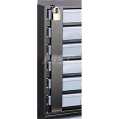 Platt & LaBonia - Cabinet Components & Accessories; Type: Lock Bar System ; For Use With: PL-6DH-Rack ; Color: Black ; Material: Steel ; Width (Inch): 2-5/8 ; Depth (Inch): 1/2 - Exact Tool & Supply