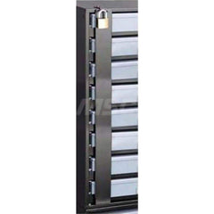 Platt & LaBonia - Cabinet Components & Accessories; Type: Lock Bar System ; For Use With: 8DH-M Rack ; Color: Black ; Material: Steel ; Width (Inch): 2-5/8 ; Depth (Inch): 1/2 - Exact Tool & Supply