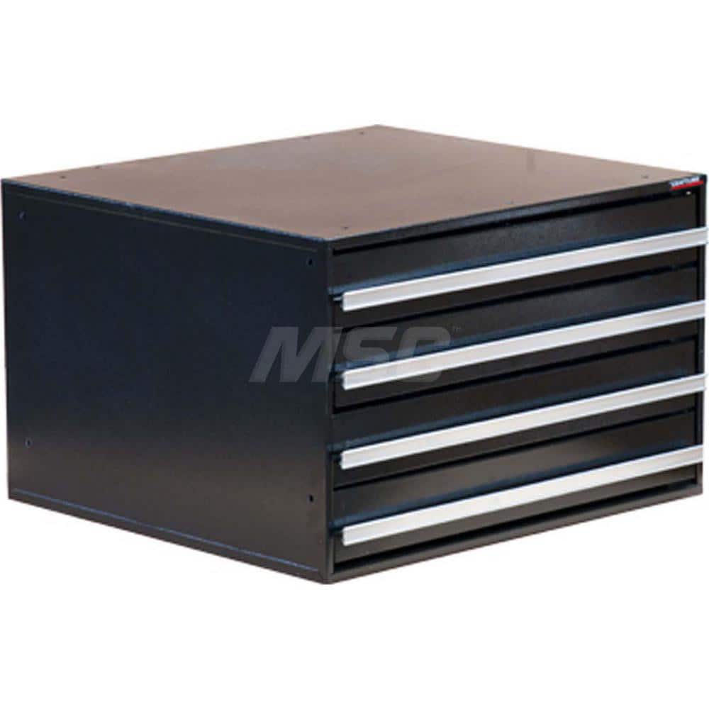 Platt & LaBonia - Small Parts Cabinets; Type: Slide Rack Cabinet w/ Drawers ; Number of Drawers: 4.000 ; Width (Inch): 23-1/2 ; Depth (Inch): 22 ; Height (Inch): 15 ; Frame Material: Steel - Exact Tool & Supply