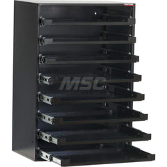 Platt & LaBonia - Small Parts Cabinets; Type: Slide Rack Cabinet w/ Drawers ; Number of Drawers: 8.000 ; Width (Inch): 20-1/2 ; Depth (Inch): 12-1/2 ; Height (Inch): 30 ; Frame Material: Steel - Exact Tool & Supply
