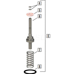 SANI-LAV - Spray Nozzle Parts & Accessories; Type: Barrel Cartridge Replacement Kit ; For Use With: Model N3B Nozzle ; Material: Brass - Exact Tool & Supply