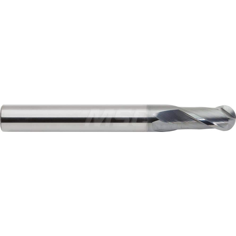 M.A. Ford - Ball End Mills; Mill Diameter (mm): 6.00 ; Mill Diameter (Decimal Inch): 0.2362 ; Number of Flutes: 2 ; Length of Cut (mm): 9.0000 ; Material: Solid Carbide ; Overall Length (mm): 75.0000 - Exact Tool & Supply