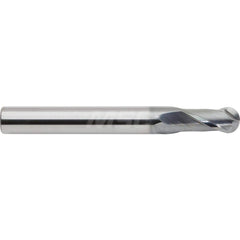 M.A. Ford - Ball End Mills; Mill Diameter (mm): 6.00 ; Mill Diameter (Decimal Inch): 0.2362 ; Number of Flutes: 2 ; Length of Cut (mm): 9.0000 ; Material: Solid Carbide ; Overall Length (mm): 75.0000 - Exact Tool & Supply