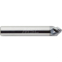 M.A. Ford - Chamfer Mills; Cutter Head Diameter (Inch): 1/8 ; Included Angle A: 90 ; Chamfer Mill Material: Solid Carbide ; Chamfer Mill Finish/Coating: AlCrN ; Overall Length (Inch): 1-1/2 ; Shank Diameter (Inch): 1/8 - Exact Tool & Supply
