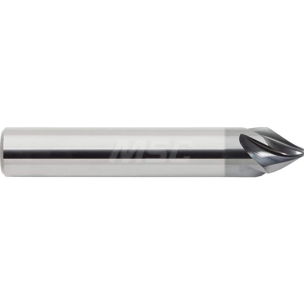 M.A. Ford - Chamfer Mills; Cutter Head Diameter (Inch): 1/2 ; Included Angle A: 60 ; Chamfer Mill Material: Solid Carbide ; Chamfer Mill Finish/Coating: AlCrN ; Overall Length (Inch): 3 ; Shank Diameter (Inch): 1/2 - Exact Tool & Supply
