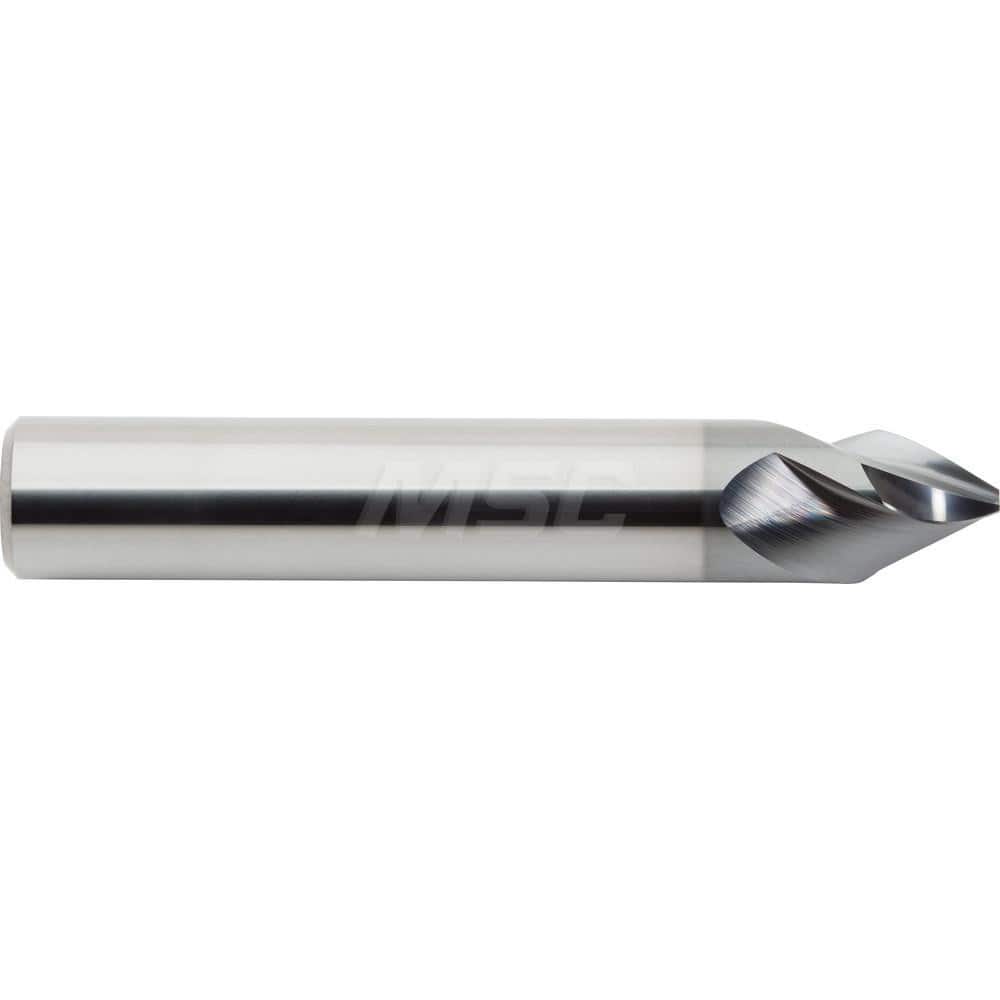M.A. Ford - Chamfer Mills; Cutter Head Diameter (Inch): 3/16 ; Included Angle A: 60 ; Chamfer Mill Material: Solid Carbide ; Chamfer Mill Finish/Coating: AlCrN ; Overall Length (Inch): 2 ; Shank Diameter (Inch): 3/16 - Exact Tool & Supply