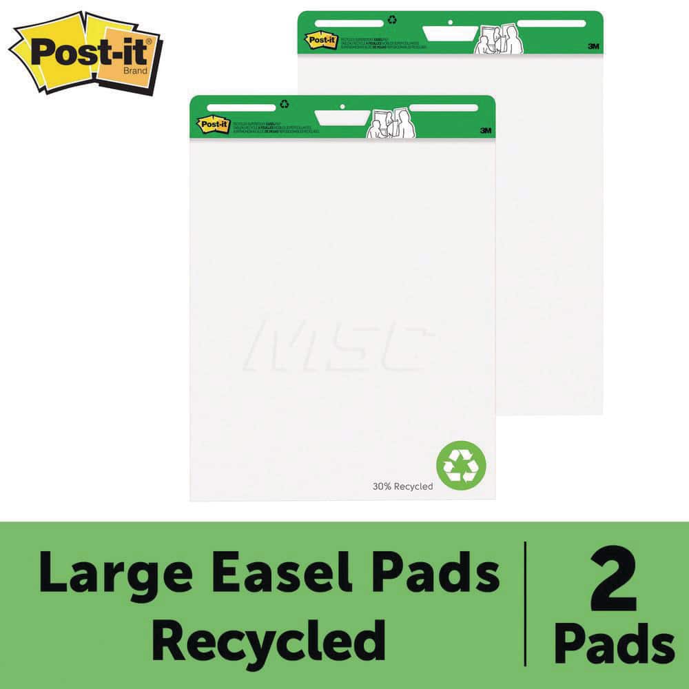 3M - Easel Pads & Accessories; Display/Marking Boards Accessory Type: Easel Pads ; For Use With: Easel Stands ; Detailed Product Description: Post-it Super Sticky Easel Pad 559RP, 25 in. x 30 in. Recycled, 2 pk - Exact Tool & Supply