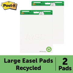 3M - Easel Pads & Accessories; Display/Marking Boards Accessory Type: Easel Pads ; For Use With: Easel Stands ; Detailed Product Description: Post-it Super Sticky Easel Pad 559RP, 25 in. x 30 in. Recycled, 2 pk - Exact Tool & Supply
