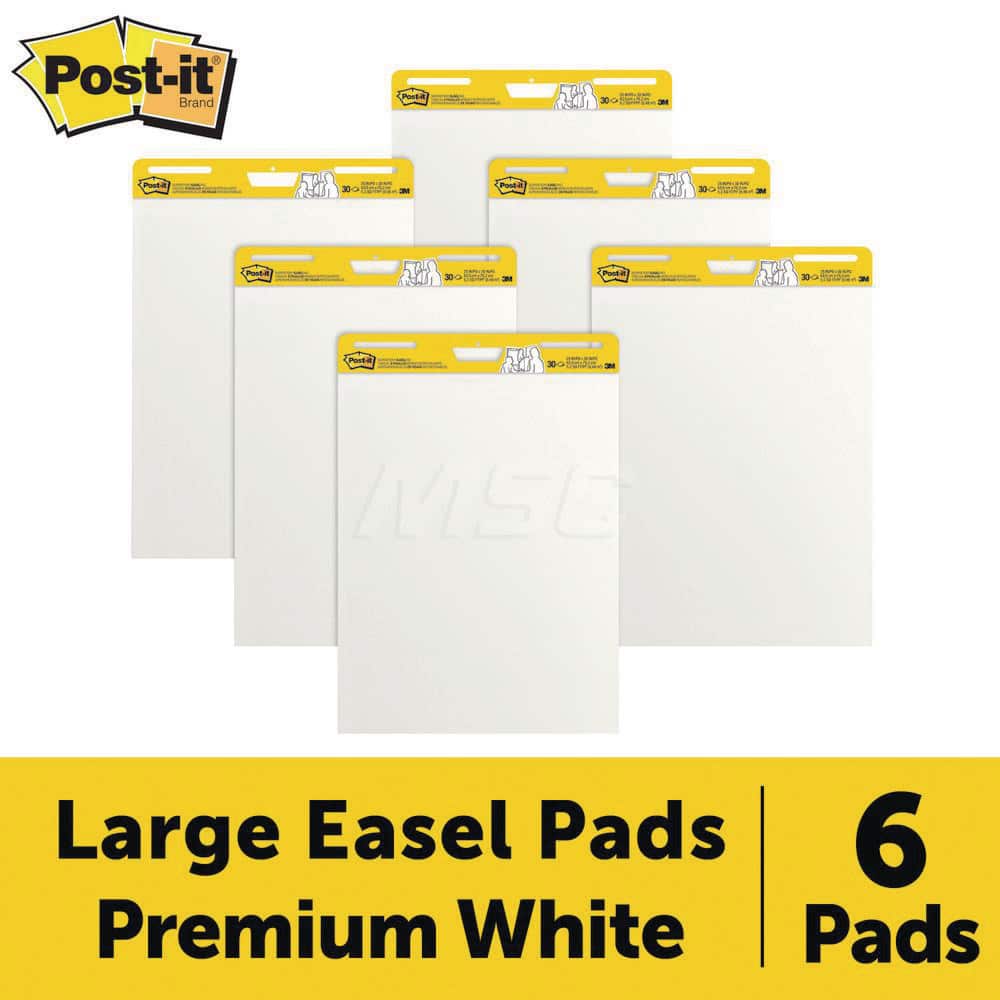 3M - Easel Pads & Accessories; Display/Marking Boards Accessory Type: Easel Pads ; For Use With: Easel Stands ; Detailed Product Description: Post-it Super Sticky Easel Pad 559 VAD 6PK, 25 in. x 30 in., White - Exact Tool & Supply
