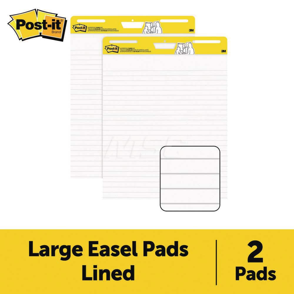 3M - Easel Pads & Accessories; Display/Marking Boards Accessory Type: Easel Pads ; For Use With: Easel Stands ; Detailed Product Description: Post-it Super Sticky Easel Pad Lined 561WL VAD 2PK, 25 in x 30 in (63.5 cm x 76.2 cm), 30 Sheets-Pad, 2 Pads - Exact Tool & Supply