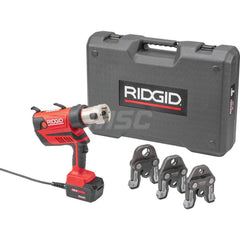 Ridgid - Benders, Crimpers & Pressers; Type: Presser ; Maximum Pipe Capacity (Inch): 4 ; Minimum Pipe Capacity: 1/2 (Inch); Overall Length (Inch): 11 ; Includes: RP 350 Press Tool; 120V AC Adapter; 1/2" to 1" Pro Press Jaws; Carrying Case ; For Use With: - Exact Tool & Supply