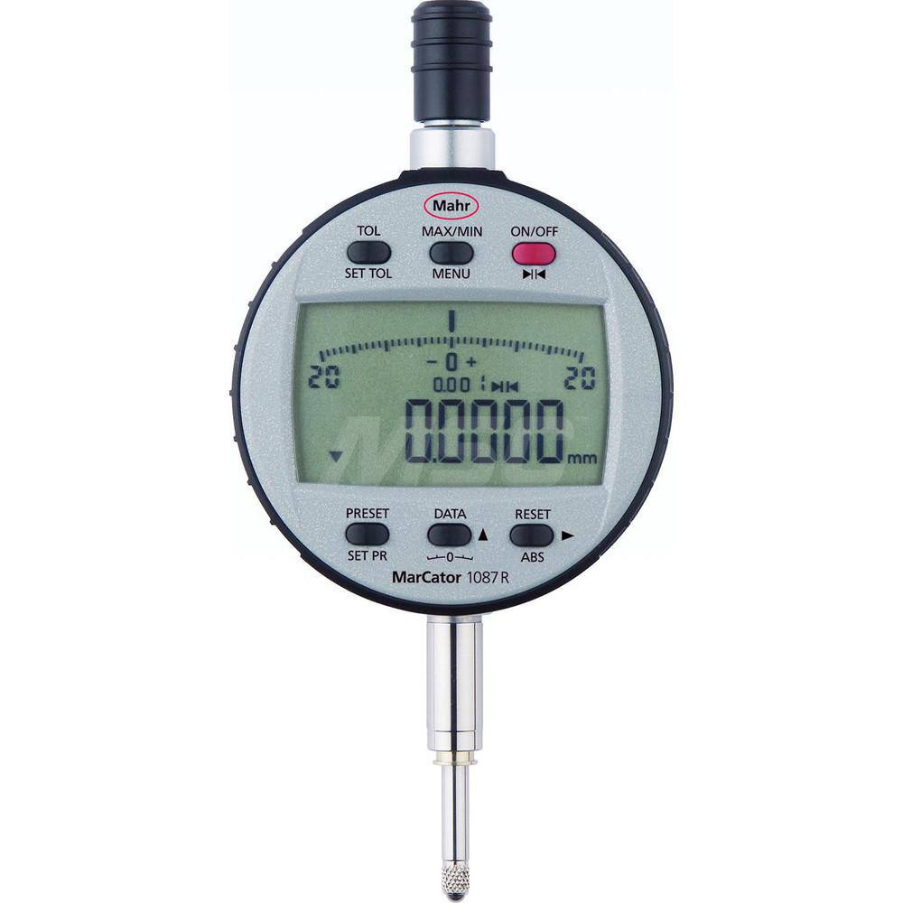 Mahr - Electronic Drop Indicators; Minimum Measurement (Decimal Inch): 0 ; Minimum Measurement (Inch): 0 ; Minimum Measurement (mm): 0 ; Maximum Measurement (Inch): 1 ; Maximum Measurement (mm): 25 ; Resolution (Decimal Inch): 0.00002/0.00005/0.0001/0.00 - Exact Tool & Supply