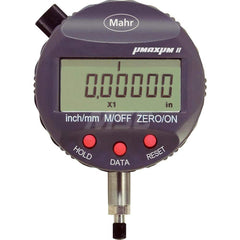 Mahr - Electronic Drop Indicators; Minimum Measurement (Decimal Inch): -0.0040 ; Minimum Measurement (Inch): -0.0040 ; Minimum Measurement (mm): -1.00 ; Maximum Measurement (Inch): 0.04 ; Maximum Measurement (mm): 1.00 ; Back Type: Flat - Exact Tool & Supply