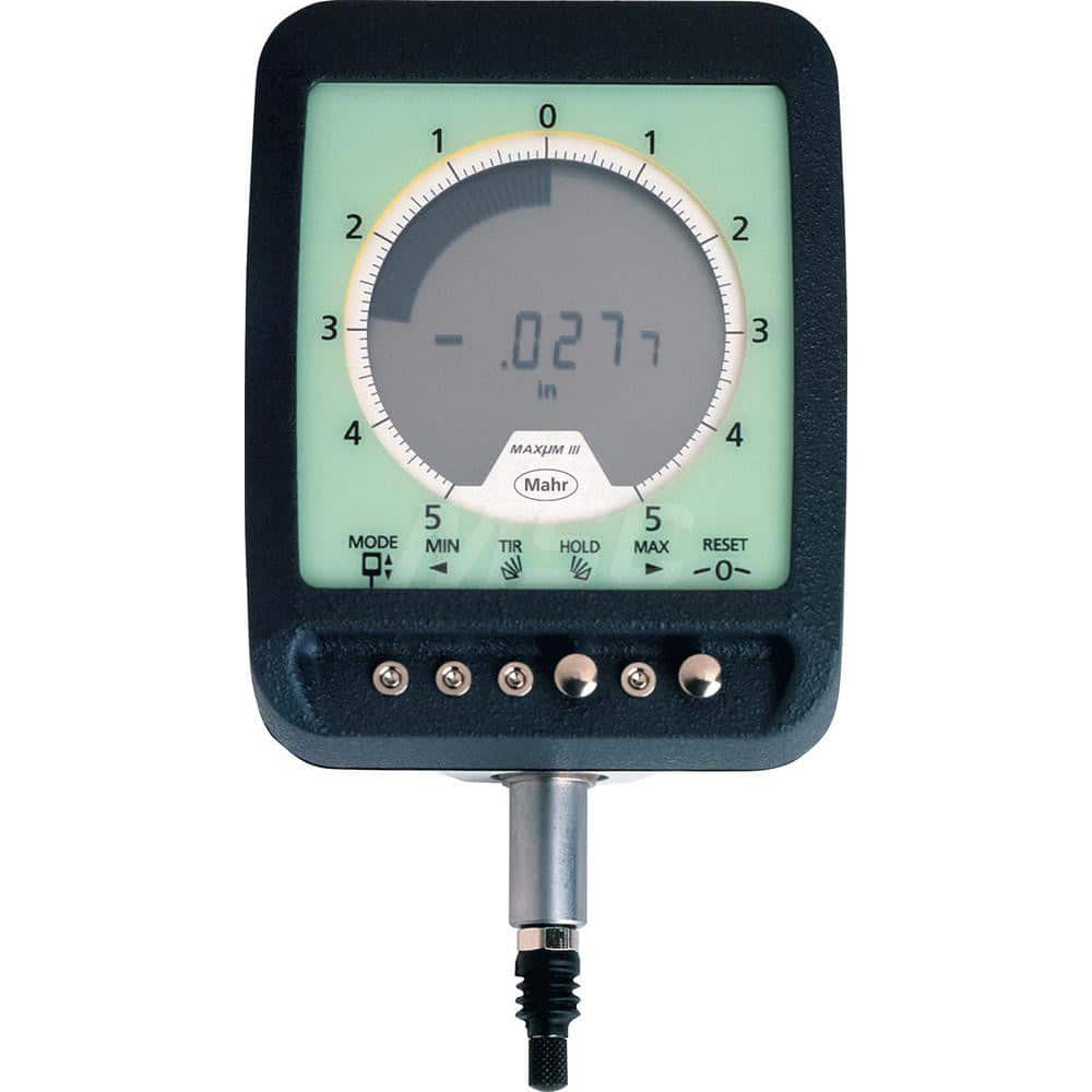 Mahr - Electronic Drop Indicators; Minimum Measurement (Decimal Inch): -0.0040 ; Minimum Measurement (Inch): -0.0040 ; Minimum Measurement (mm): -1.00 ; Maximum Measurement (Inch): 0.04 ; Maximum Measurement (mm): 1.00 ; Resolution (Decimal Inch): 0.0000 - Exact Tool & Supply