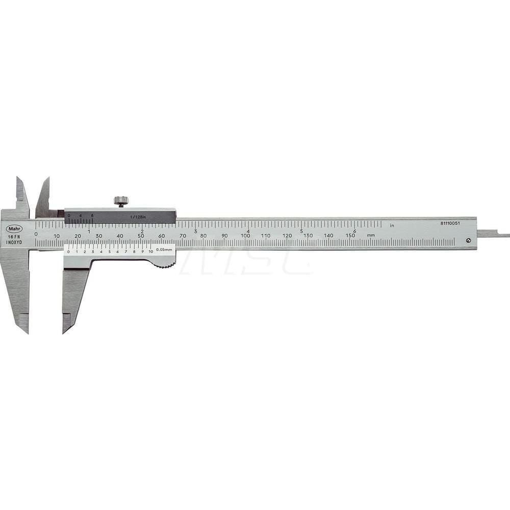 Mahr - Vernier Calipers; Minimum Measurement (mm): 0 ; Minimum Measurement (Decimal Inch): 0 ; Maximum Measurement (Decimal Inch): 12 ; Maximum Measurement (mm): 300 ; Graduation (mm): 0.05 ; Jaw Depth (mm): 64.00 - Exact Tool & Supply