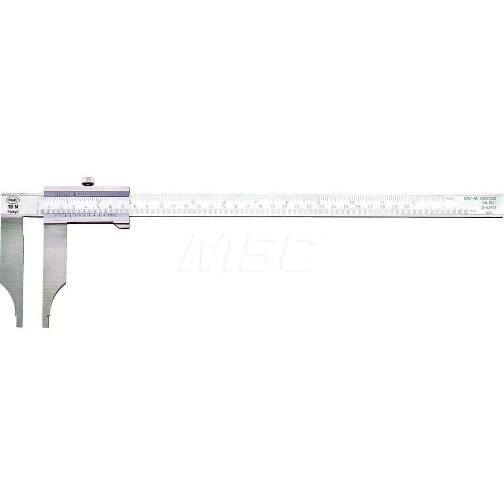 Mahr - Vernier Calipers; Minimum Measurement (mm): 0 ; Minimum Measurement (Decimal Inch): 0 ; Maximum Measurement (Decimal Inch): 31.4 ; Maximum Measurement (mm): 800.00 ; Graduation (mm): 0.05 ; Jaw Depth (mm): 150.00 - Exact Tool & Supply