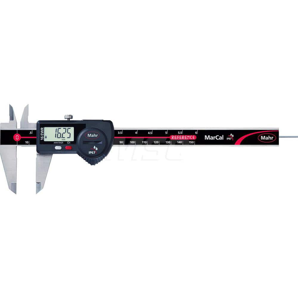 Mahr - Electronic Calipers; Minimum Measurement (mm): 0.00 ; Minimum Measurement (Decimal Inch): 0.0000 ; Maximum Measurement (Decimal Inch): 6 ; Maximum Measurement (mm): 150.00 ; Accuracy Plus/Minus (Decimal Inch): 0.0010 ; Accuracy Plus/Minus (mm): 0. - Exact Tool & Supply