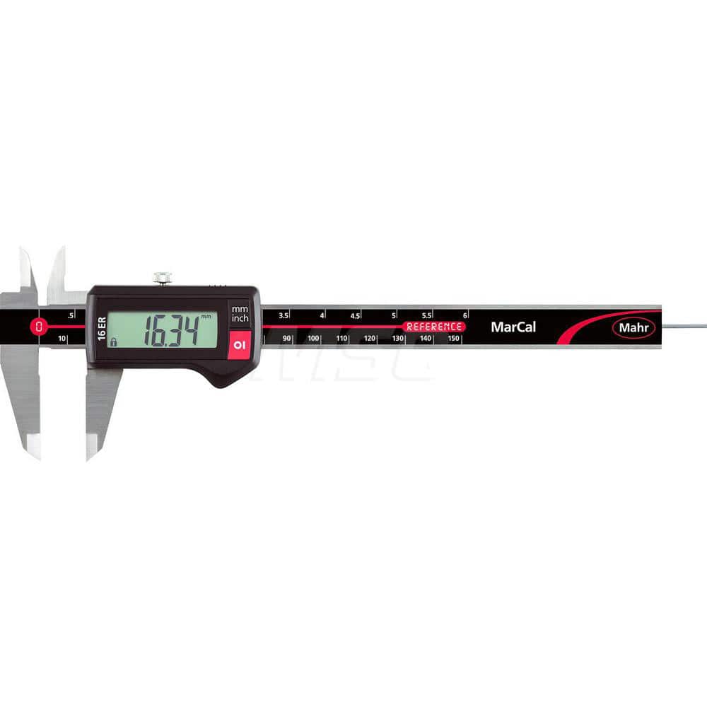 Mahr - Electronic Calipers; Minimum Measurement (mm): 0.00 ; Minimum Measurement (Decimal Inch): 0.0000 ; Maximum Measurement (Decimal Inch): 6 ; Maximum Measurement (mm): 150.00 ; Accuracy Plus/Minus (Decimal Inch): 0.0010 ; Accuracy Plus/Minus (mm): 0. - Exact Tool & Supply