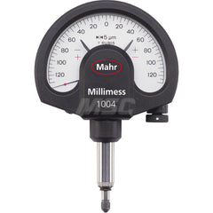 Mahr - Dial Comparator Gages; Dial Graduation (Decimal Inch): 0.000100 ; Dial Graduation (mm): 5.0000 ; Dial Graduation (micro m): 5.00 ; Accuracy (micro m): 3.5 (Ge); 4 (Gges); 3 (Gt) ; Accuracy (Decimal Inch): 0.00005 ; Maximum Measurement (Decimal Inc - Exact Tool & Supply