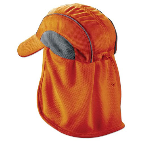 6650 Orange Hat W/ Neck Shade High Perf - Exact Tool & Supply