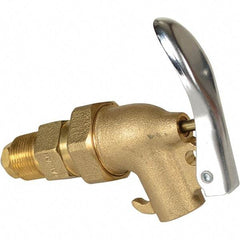 Vestil - 3/4" NPT Brass Adjustable Drum Faucet - 4" Long Extension - Exact Tool & Supply
