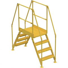 Vestil - 82-7/8" High 500 Lb Capacity 4 Step Crossover Bridge - Exact Tool & Supply