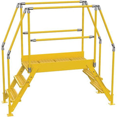 Vestil - 72-7/8" High 500 Lb Capacity 3 Step Crossover Bridge - Exact Tool & Supply