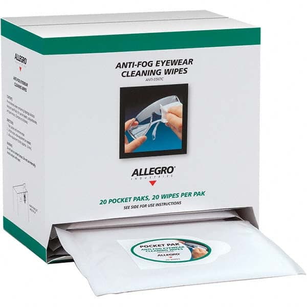 Allegro - 20 20-Pack Pieces Lens Cleaning Towelettes - Exact Tool & Supply