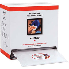 Allegro - 20 20-Pack Pieces Facepiece Cleaning Alcohol Wipes - Exact Tool & Supply