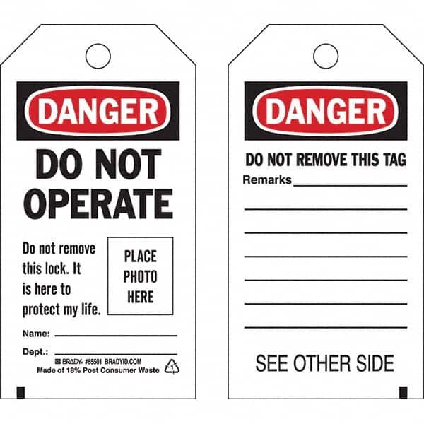 Brady - Safety & Facility Tags Message Type: Lockout Tag Header: DANGER - Exact Tool & Supply