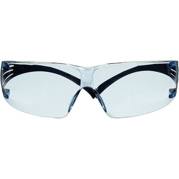 3M - Light Blue Lenses, Frameless Safety Glasses - Exact Tool & Supply