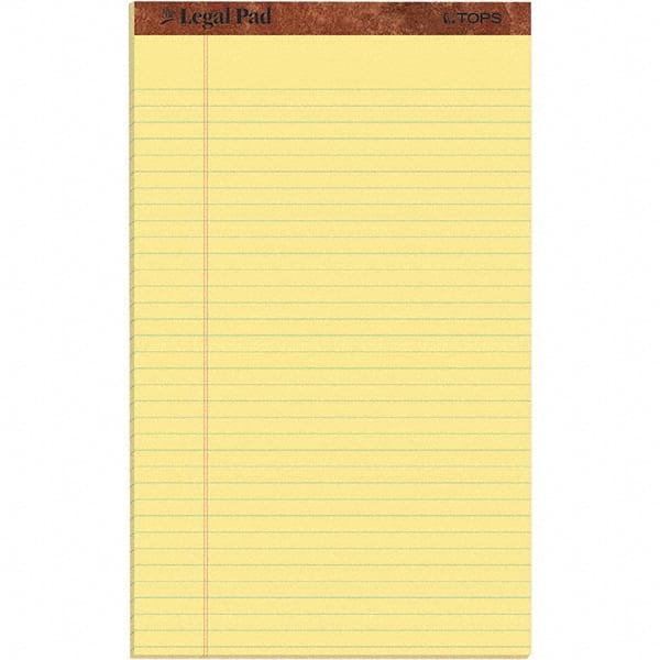 TOPS - Note Pads, Writing Pads & Notebooks Writing Pads & Notebook Type: Writing Pad Size: 8-1/2 x 14 - Exact Tool & Supply