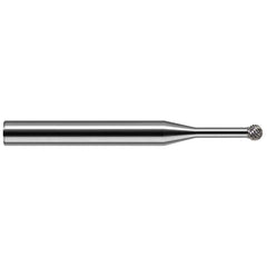 Harvey Tool - 3/16" Cut Diam, 3/16" Shank Diam, Solid Carbide Double Cut Sphere Burr - Exact Tool & Supply