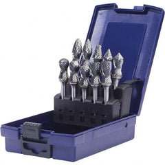 SGS Pro - Burr Sets Head Shape: Radius/Cylinder w/Endcut; Radius/Ball Nose Cylinder; Radius/Ball Nose Tree; Radius/90 Cone; Pointed Tree; Cylinder; Ball Nose Cone Tooth Style: Double Cut - Exact Tool & Supply